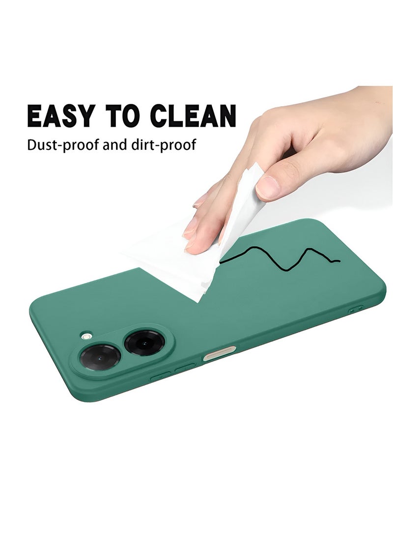 Wtech Xiaomi Redmi A5 4G 2025 Premium Soft Liquid Silicone Case Cover (MCRPSN) - Dark Green - Image 4