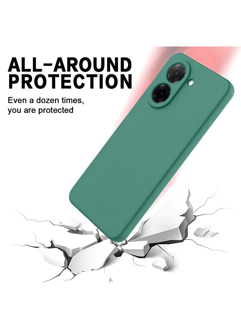 Wtech Xiaomi Redmi A5 4G 2025 Premium Soft Liquid Silicone Case Cover (MCRPSN) - Dark Green - Image 3