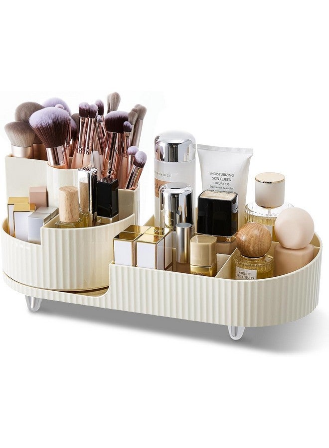 TRIVYOM Makeup Organiser - 360° Rotating Cosmetic Storage Box | Cosmetics Organiser | Multifunctional Cosmetic Skincare Organiser | For Dressing Table, Bathroom, Cosmetics, Skincare | Multicolor | - Image 1