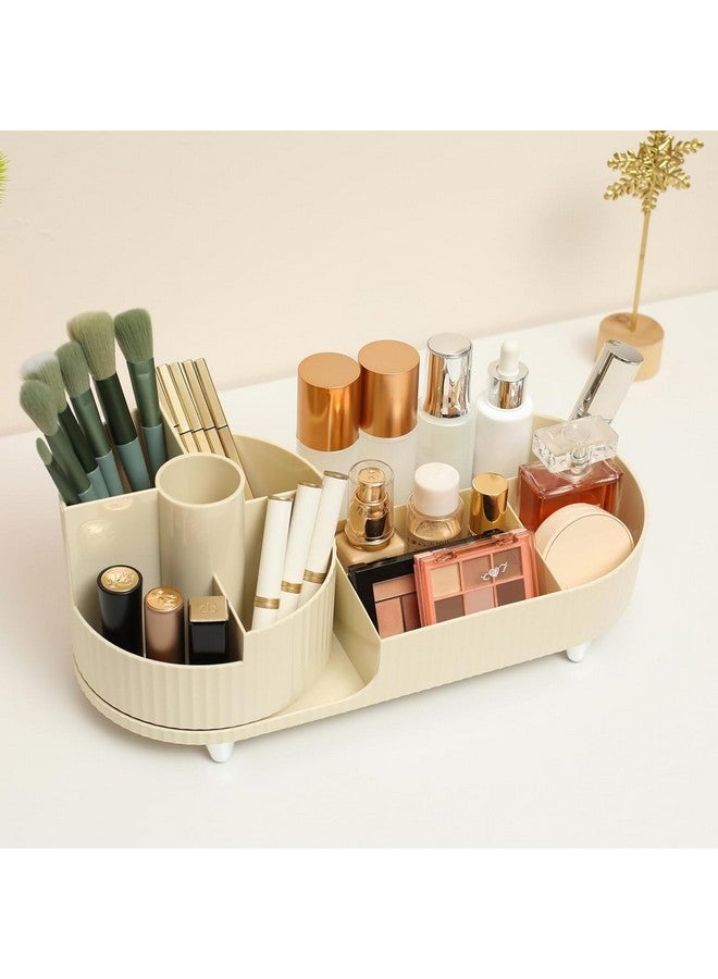 TRIVYOM Makeup Organiser - 360° Rotating Cosmetic Storage Box | Cosmetics Organiser | Multifunctional Cosmetic Skincare Organiser | For Dressing Table, Bathroom, Cosmetics, Skincare | Multicolor | - Image 5