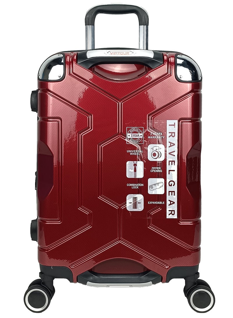 فيبتور طقم حقائب سفر بعجلات من 3 قطع TPC عجلات جانبية صلبة مع قفل TSA - Image 2