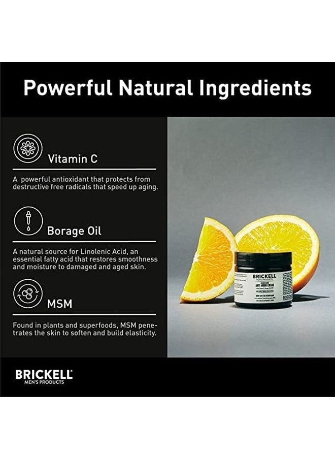 Brickell Men's Products - Resurfacing Anti-Aging Face Cream For Men, Natural and Organic Face Moisturizer, Vitamin C Cream For Wrinkles, 2 Ounce, Scented - Image 1