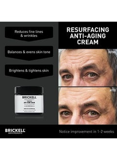 Brickell Men's Products Resurfacing Anti-Aging Face Cream For Men, Natural and Organic Face Moisturizer, Vitamin C Cream For Wrinkles, 2 Ounce, Scented  - Image 2