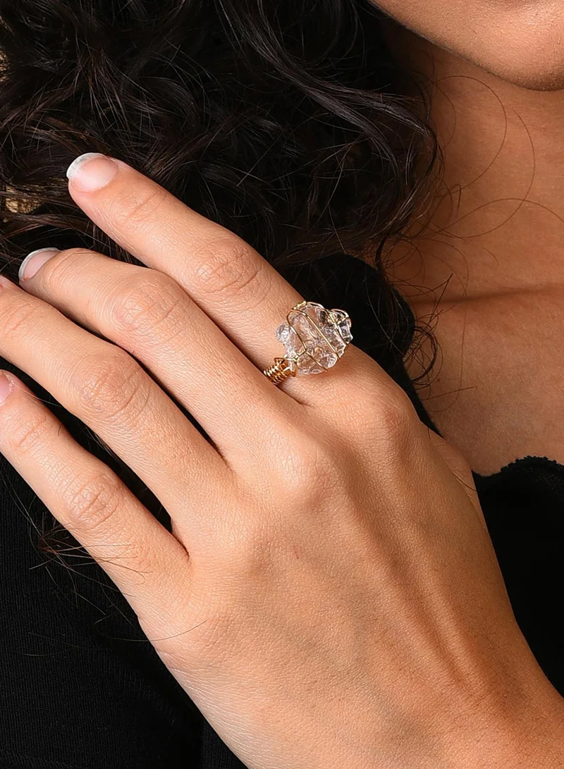 Sohi  Stone Studded Artificial Finger Ring Jewellery for Women | Best Price UAE