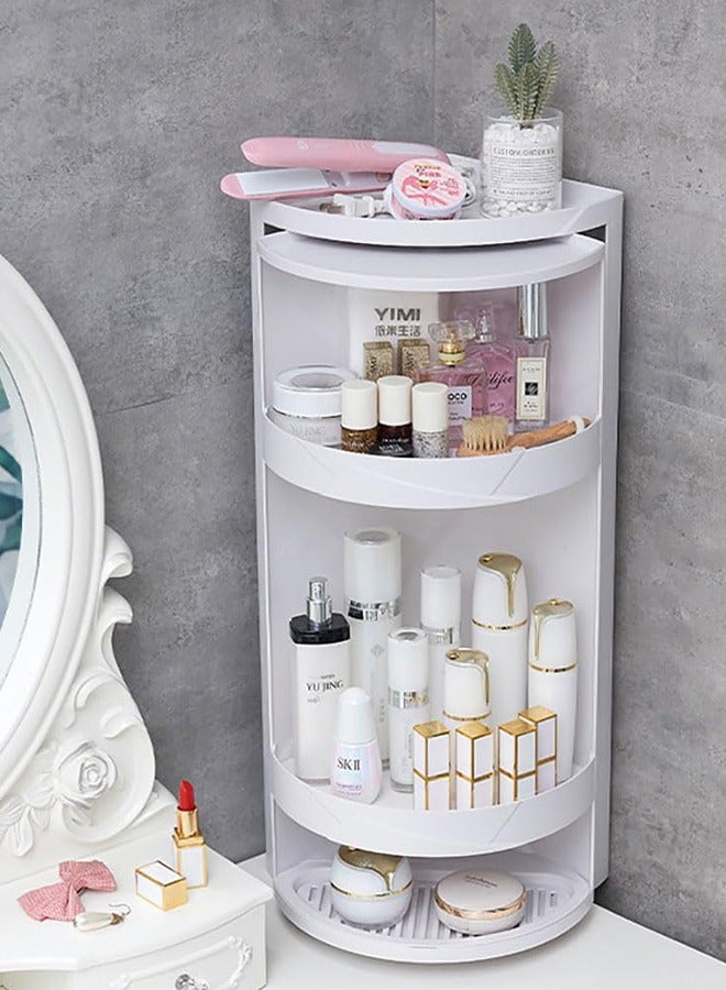 Bathroom Corner Shelf Wall Mounted Storage Cabinet 360° Rotating Locker Triangle Storage Rack for Bathroom Kitchen Countertop Organizer  - Image 2
