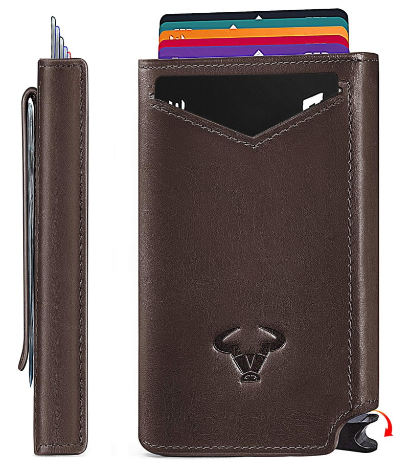 Bigant Mens Slim Wallet Card Holder, Aluminium Money Clip Wallet fot Gift Men 8 Cards,RFID Blocking - Image 1