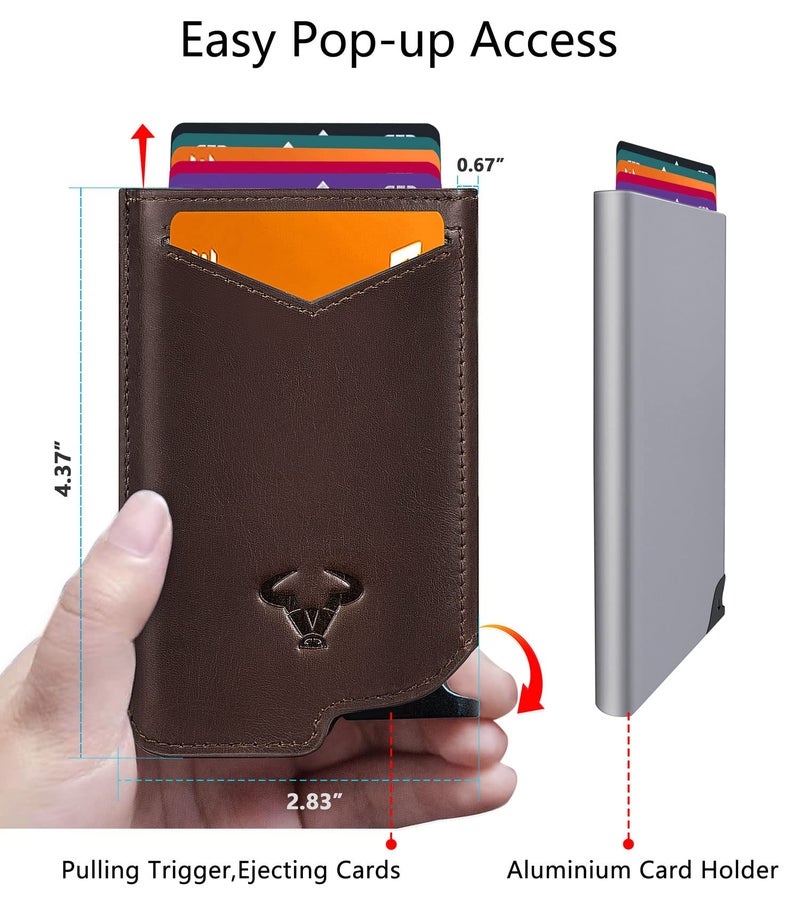 Bigant Mens Slim Wallet Card Holder, Aluminium Money Clip Wallet fot Gift Men 8 Cards,RFID Blocking - Image 2