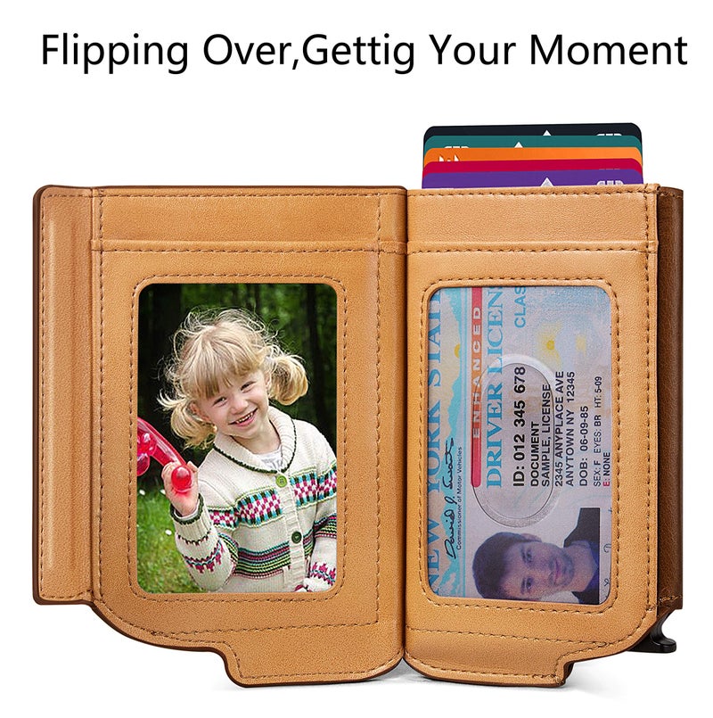 Bigant Mens Slim Wallet Card Holder, Aluminium Money Clip Wallet fot Gift Men 8 Cards,RFID Blocking - Image 3