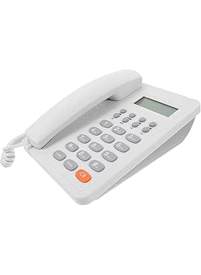 Wired Corded Desktop Telephone Office Landline Phone Single Line White Color Commercial Household Phone For Work And Home Use - Image 1