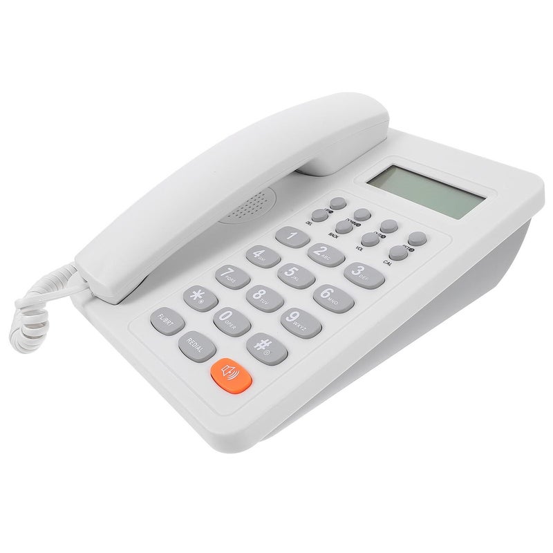 Wired Corded Desktop Telephone Office Landline Phone Single Line White Color Commercial Household Phone For Work And Home Use - Image 2