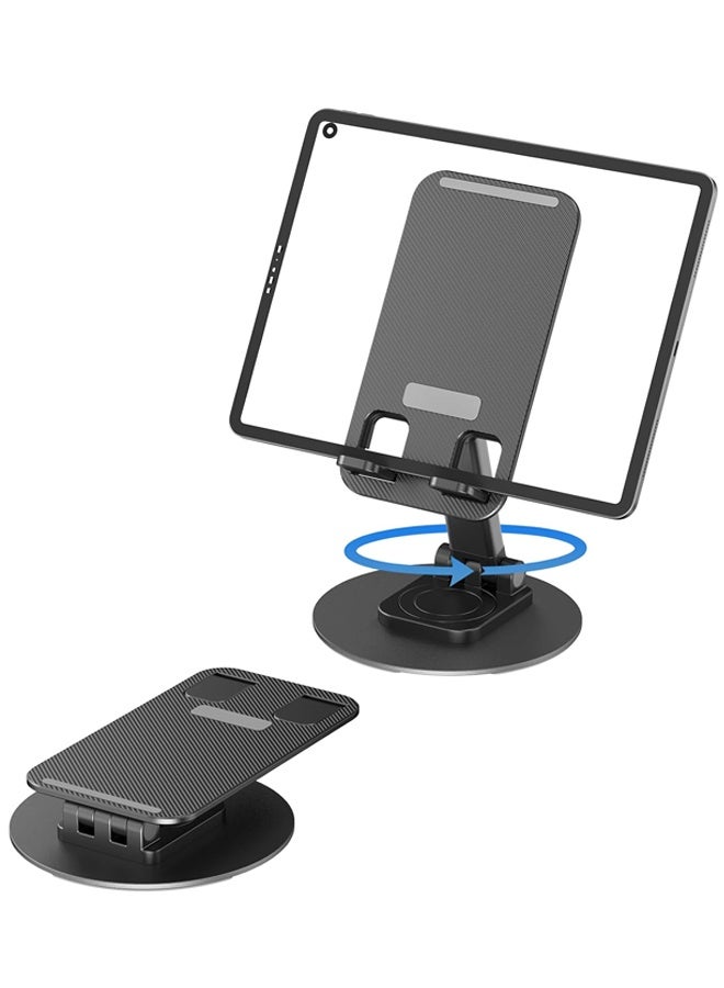 حامل هاتف محمول دوار 360 درجة، حامل هاتف مكتبي قابل للطي لأجهزة iPhone 17 و16 و15 Pro Max Plus وiPad وSamsung - Image 1