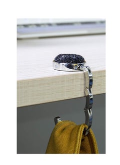 KASTWAVE Foldable Purse Hook, Floding Handbag Hanger Bling Rhinestone Bag Holder for Table Desk 3PCS Black White Red  - Image 3