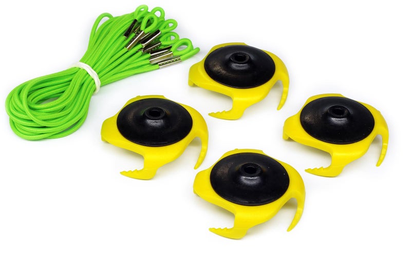 Tee Claw Golf Tee Holder, Great for Golf, Baseball and Softball for Putting Training Aid, Foot Placement, for Indoor and Outdoor Training, Made in USA (4 Pack Black/Yellow) - Image 2