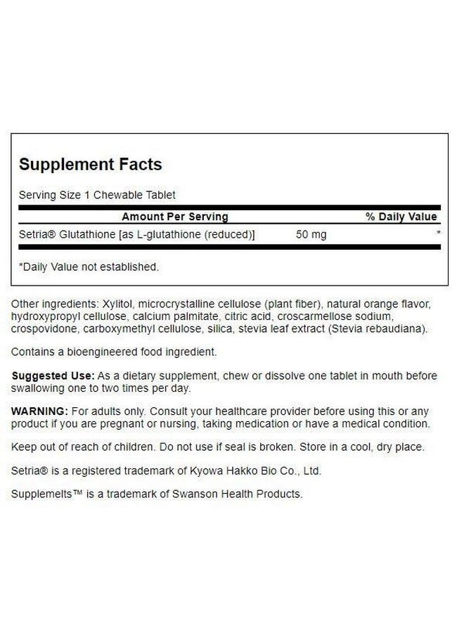 SWANSON سوانسون مكملات الأحماض الأمينية سابلينجوال L-جلوتاثيون 50 ملليجرام 60 حبة - Image 2