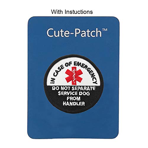 Cute-Patch 3" in Case of Emergency Service Dog Embroidered Iron on Sew on Patch Badge Dog Jacket DIY Applique - Image 3