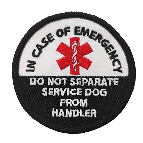 Cute-Patch 3" in Case of Emergency Service Dog Embroidered Iron on Sew on Patch Badge Dog Jacket DIY Applique - Image 5