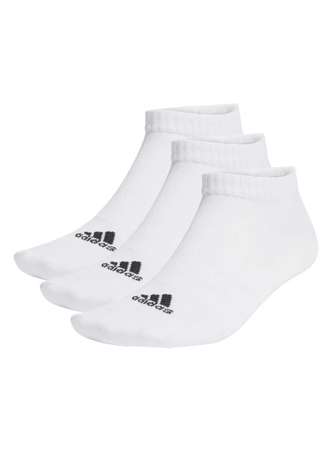 اديداس adidas thin&light sportswear 3 pair pack unisex no show socks