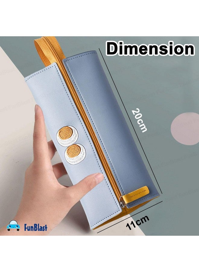 FunBlast Pencil Pouch for Girls - Cute Pouch for Girls, Multipurpose Zipper Pouch, Kawaii Pencil Case, Cute Pouches for Girls, Aesthetic Pouch for Girls, Return Gift for Kids (Blue) - Image 2