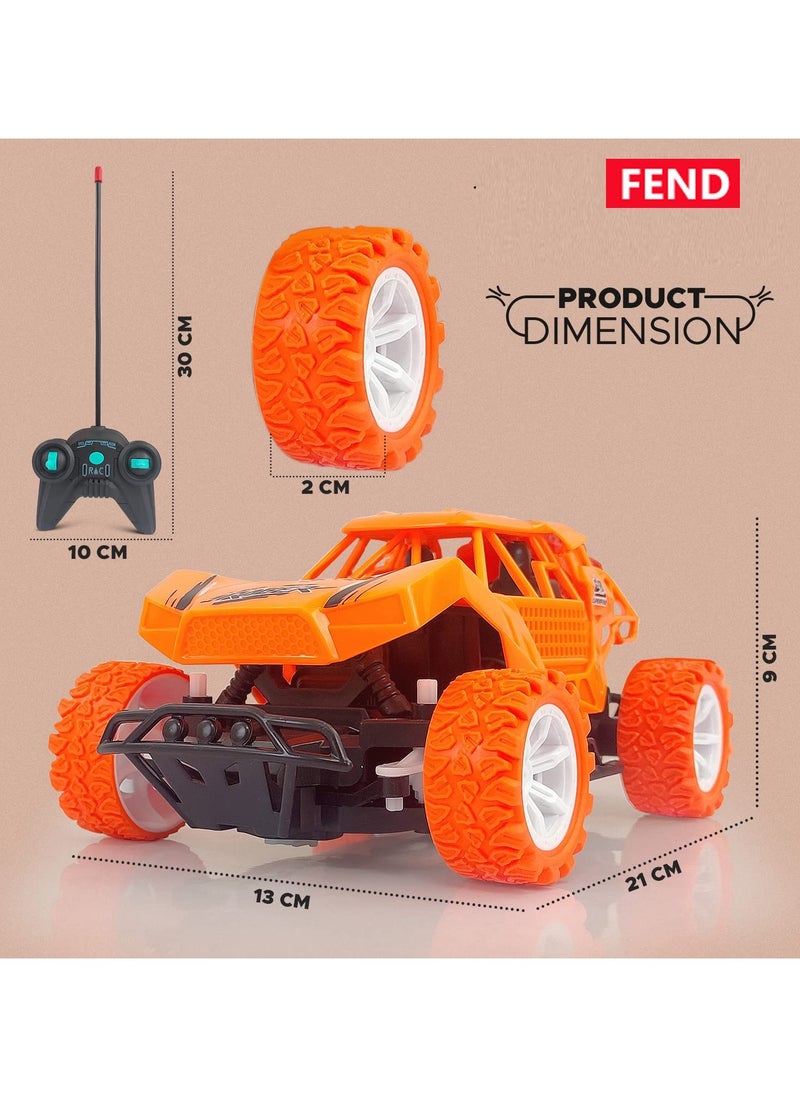 FEND Fend Rechargable Remote Control Water Spray Runner Climbing Car with Rear Fog LED Light for Kids Orange  - Image 2