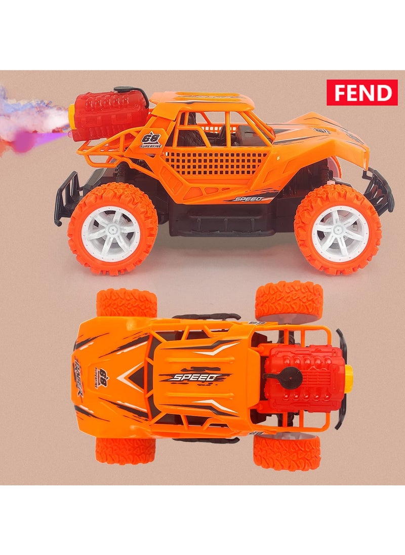 FEND Fend Rechargable Remote Control Water Spray Runner Climbing Car with Rear Fog LED Light for Kids Orange  - Image 3