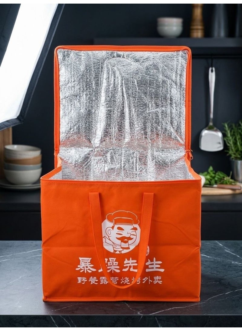 Versatile thermal food storage bag – Insulated lunchbox for keeping food and drinks hot or cold, ideal for trips, work, school, and travel – Large size 45 x 38 cm - Image 4