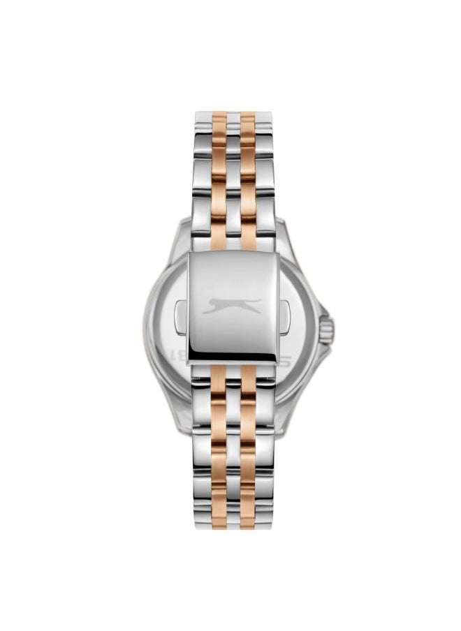 Slazenger SLAZENGER SL.9.2392.4.02 Women's Multi Function Display Watch & Metal Strap Silver/Rose Gold  - Image 4