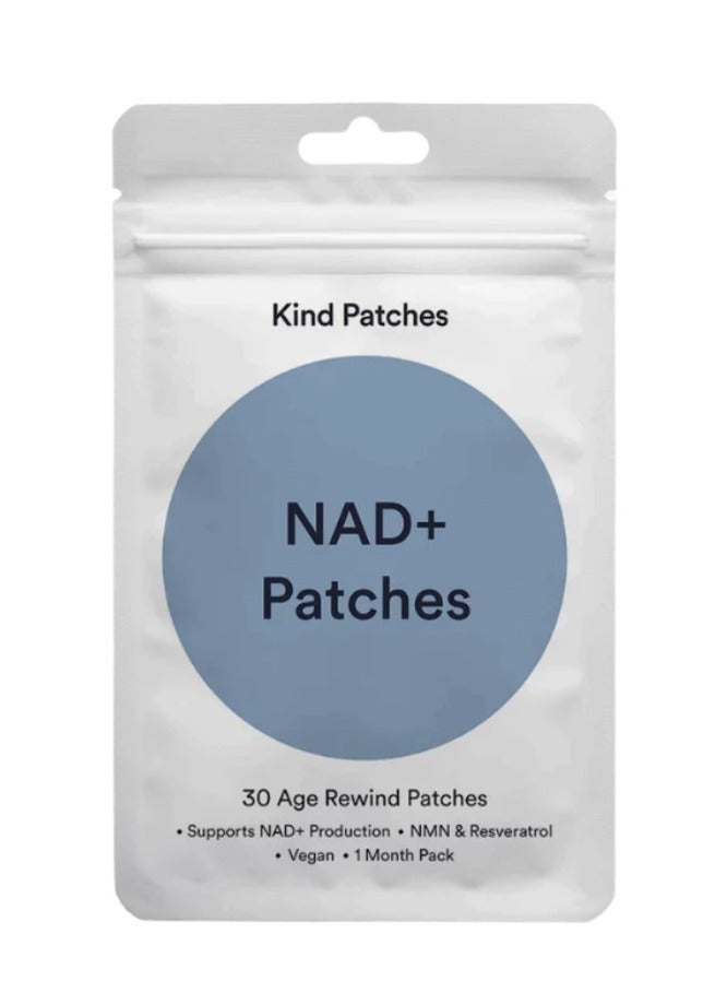 Kind Patches Kind Patches | NAD+ Patches | 30 Age Rewind Patches : supports NAD+ Production, NMN& Resveratrol, Vegan, 1 Month Pack - Image 1