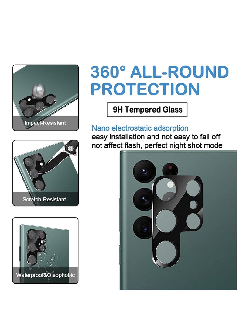 BORTONY Pack of 2+2 Screen Protector and Camera Lens Protector for Samsung Galaxy S22 Ultra 5G (6.8") 3D Full Coverage,Shell Friendly, 9H Hardness, Easy To Install Screen Protector - Image 4