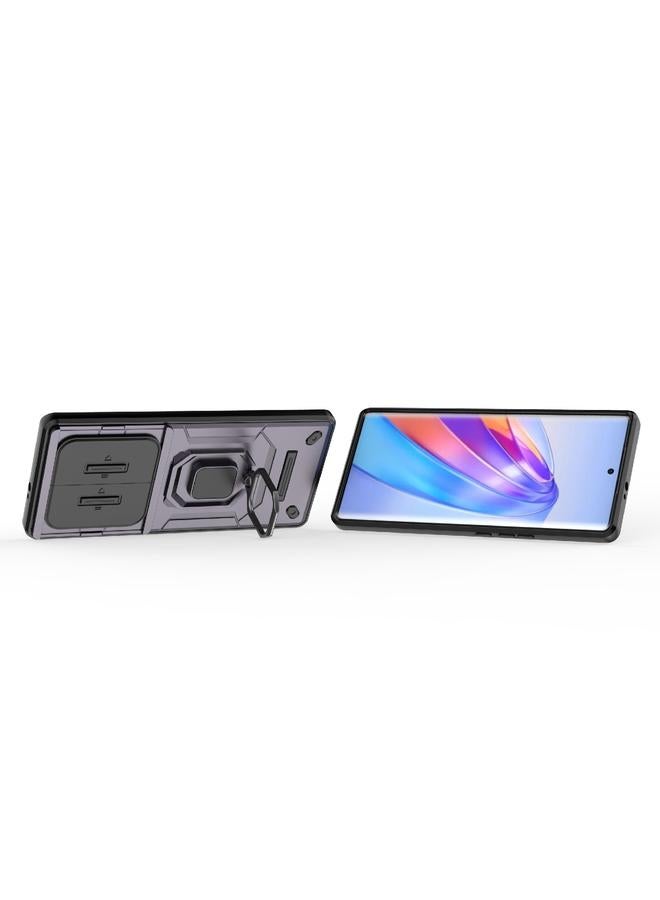 S-TOP Case For Honor X40 5G Sliding Camshield TPU + PC Shockproof Phone Case with Holder - Image 3