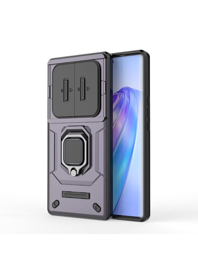 S-TOP Case For Honor X40 5G Sliding Camshield TPU + PC Shockproof Phone Case with Holder - Image 1
