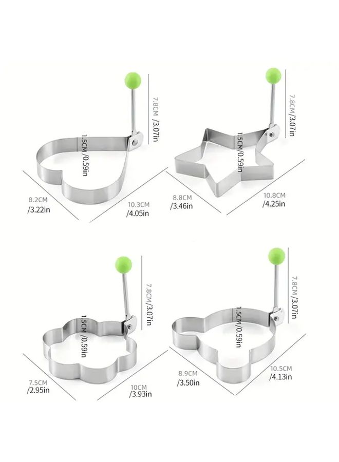 1 Piece Stainless Steel Omelette Round Type Egg Frying Mold Heart Shaped Non Stick Breakfast Sandwich Cooking Tool Durable Kitchenware Sunny Side Up - Image 3
