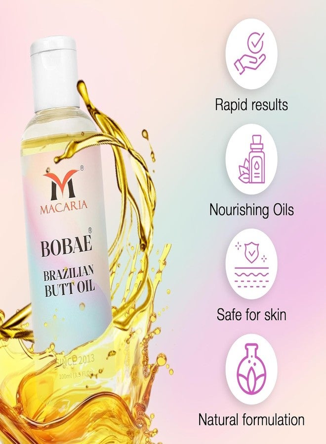 MACARIA Bobae Brazilian Butt Bum Buttocks Hips Booty Oil - for Dark & Patchy Bum | Acne Clearing & Scar Removal for Bum And Back, Butt Acne Oil - 100 ML - Image 5