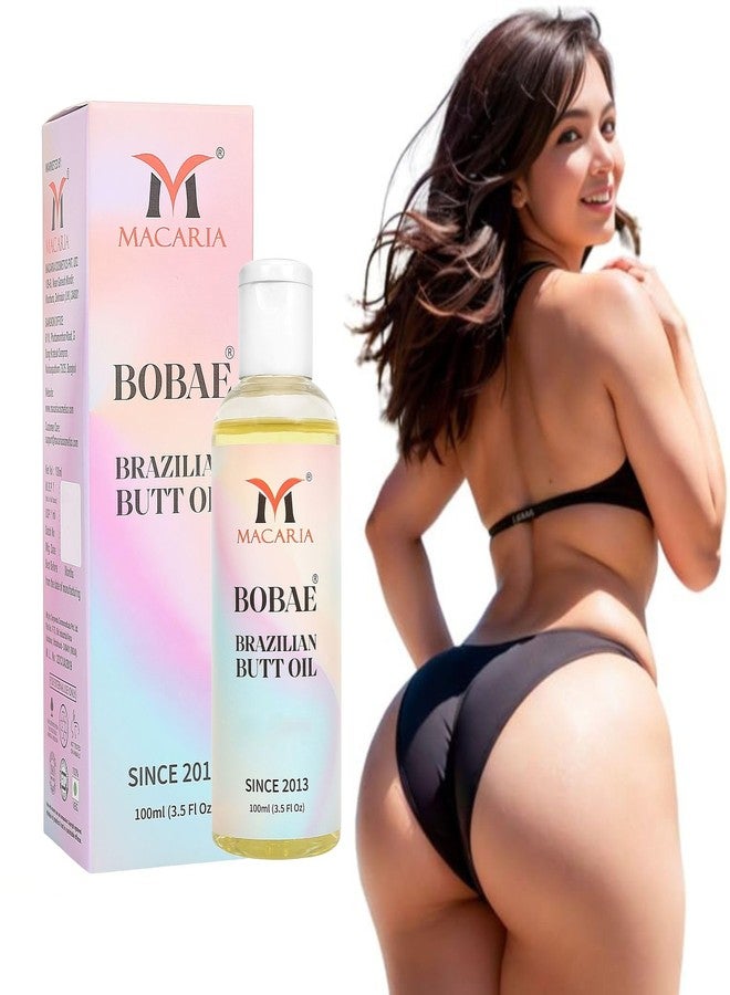 MACARIA Bobae Brazilian Butt Bum Buttocks Hips Booty Oil - for Dark & Patchy Bum | Acne Clearing & Scar Removal for Bum And Back, Butt Acne Oil - 100 ML - Image 1