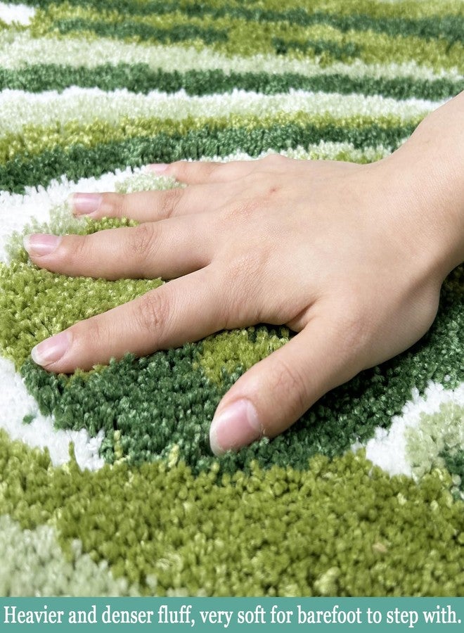 Homantic Bathroom Runner Rugs, Green Natural Bathroom Runner, Long Bathroom Rug for Bathroom Floor, River, Moss, Large Bathroom Rugs, Bathroom Rug Runner, Long Bath Mat Bath Runner24 x60 - Image 4