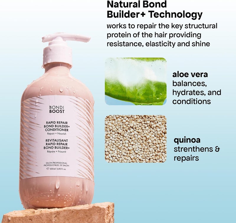 BONDIBOOST Rapid Repair Bond Builder + Conditioner for Damaged Hair [1690 fl oz] Strengthen + Hydrate + Restores Hair Health with Deep Conditioning Treatment - Image 3