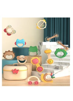 HUANGER Baby toys early education cute baby teething bell set baby toys with storage box baby teething toys（Children's puzzle toys from 3 months to 12 months old）  - Image 2