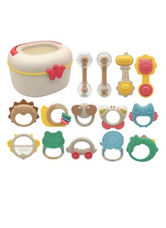 HUANGER Baby toys early education cute baby teething bell set baby toys with storage box baby teething toys（Children's puzzle toys from 3 months to 12 months old）  - Image 3