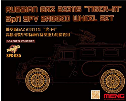 Meng SPS035 GAZ 233115 TigerM Sagged Wheel Russian Plastic Model Kit - Image 1