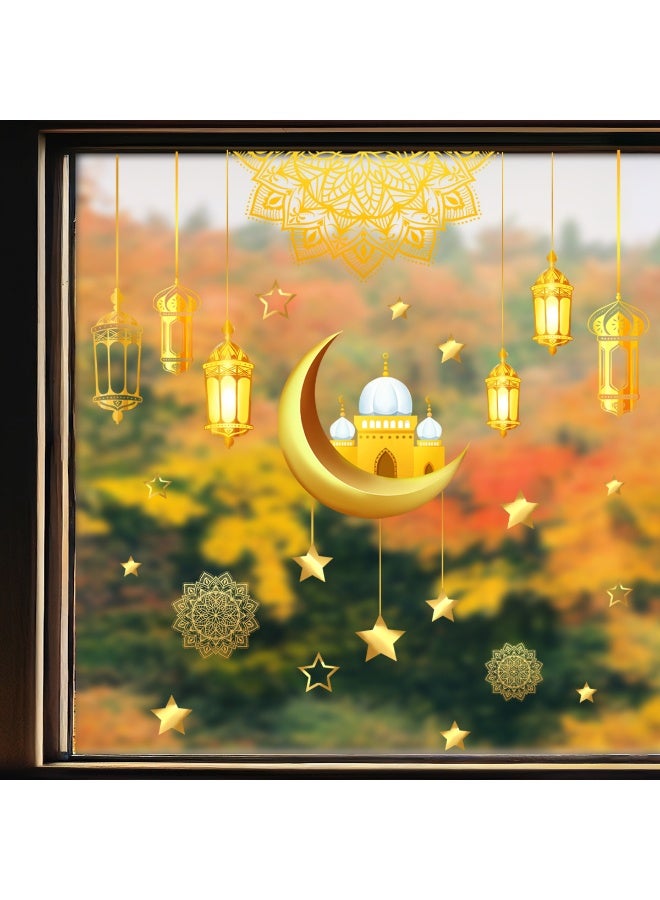 NIBEMINENT Creative Moon Star Lotus Window Stickers - DJ8022-NH  - Image 4