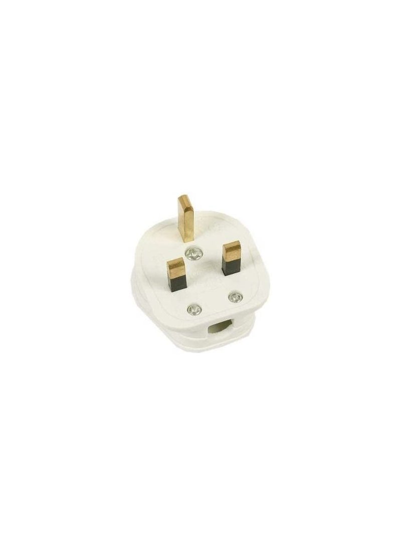 RACO RACO Rr White Fused 13A Plug Top Uk 3Pin British Plug Connector Cord Adapter Electrical Plug Socket Mains Top Appliance Power Socket Fuse Adapter - Made In India - Image 2