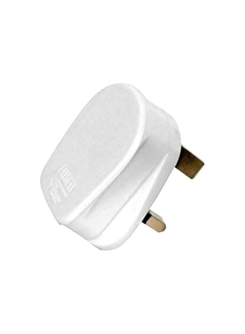 RACO RACO Rr White Fused 13A Plug Top Uk 3Pin British Plug Connector Cord Adapter Electrical Plug Socket Mains Top Appliance Power Socket Fuse Adapter - Made In India - Image 1