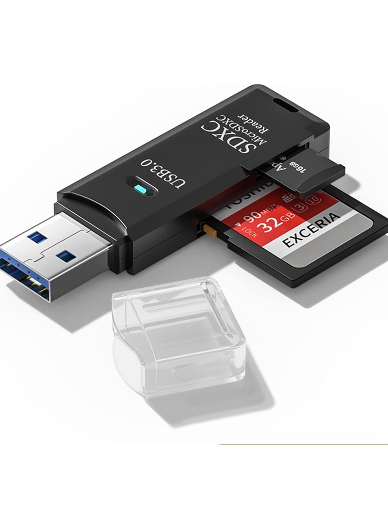 SYOSI USB 3.0 SD Card Reader, Micro SD Card to USB Adapter TF Card Reader Camera Memory Card Reader for PC Laptop - Image 1