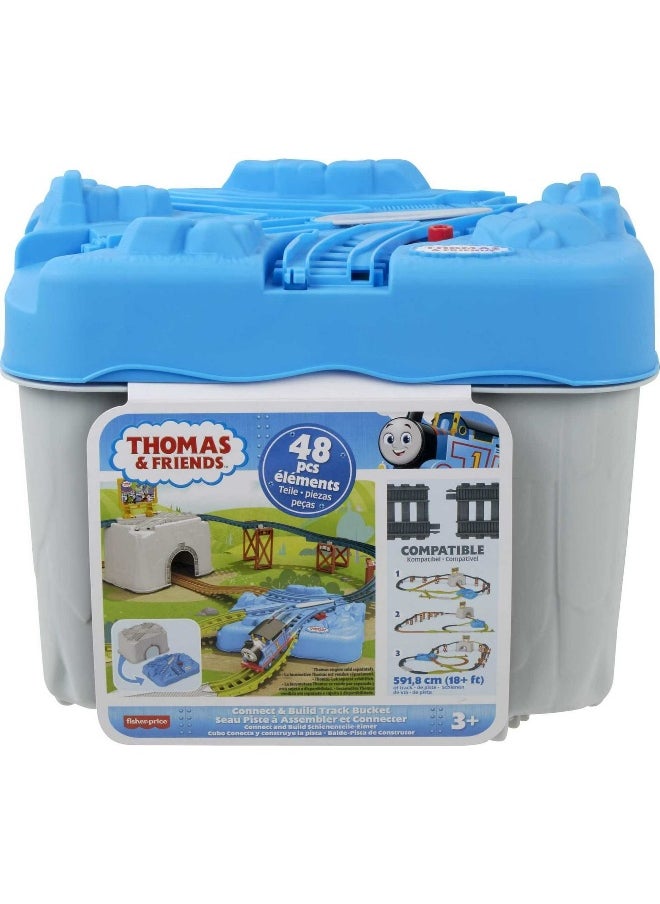 Fisher-Price Fisher-Price Thomas & Friends Build-and-Play Train Track Set with Storage Bucket  - Image 1