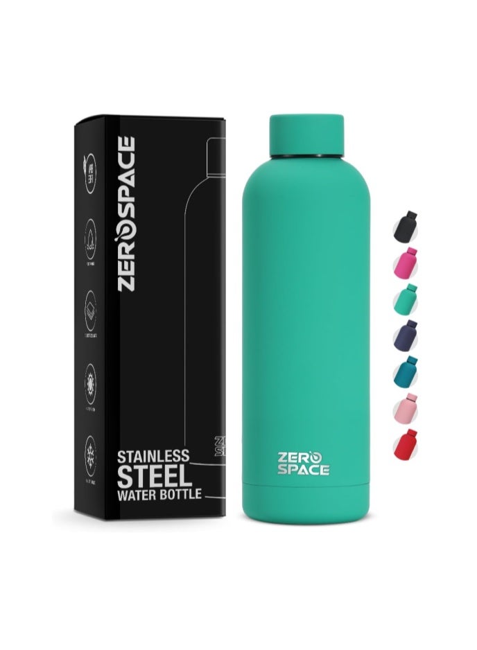 ZeroSpace Stainless Steel Water Bottle, 750ml Insulated Water Bottle for Kids School, Double Wall Water Thermos Flask for Hot & Cold Drinks, Sports Hot Water Bottle (Green) - Image 1