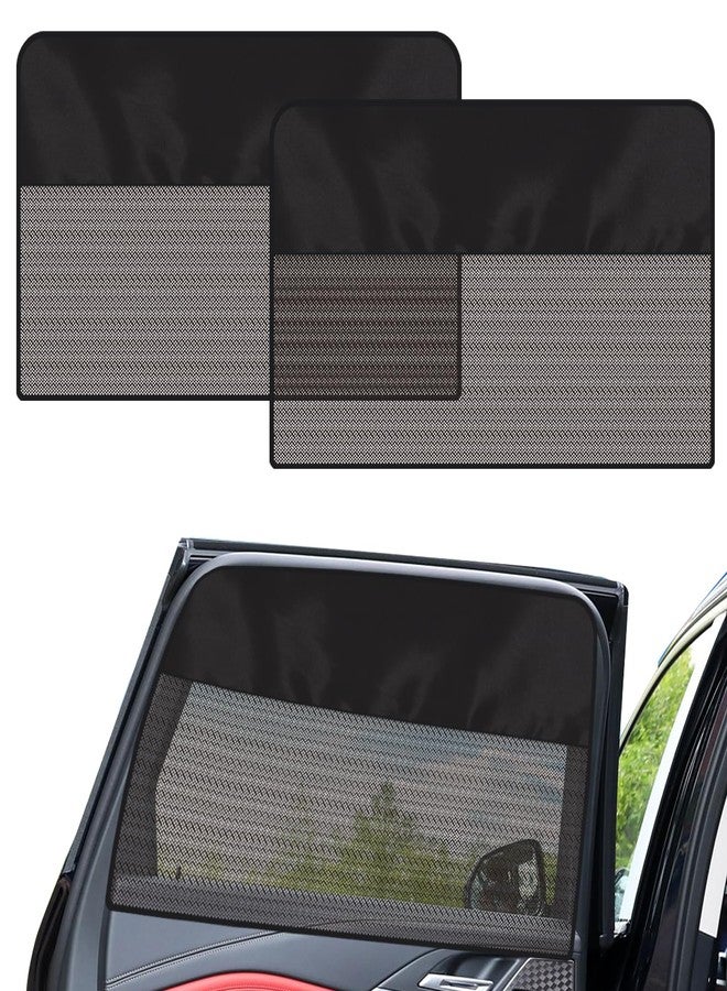 Jeyoon Rear Window Sun Shade, 2 PCS Magnetic Double Layer Car Side Window Sun Shades for Baby, Half Blackout & Half See-Through Back Window Covers for Sun & Privacy Protection,Car Window Accessories - Image 1