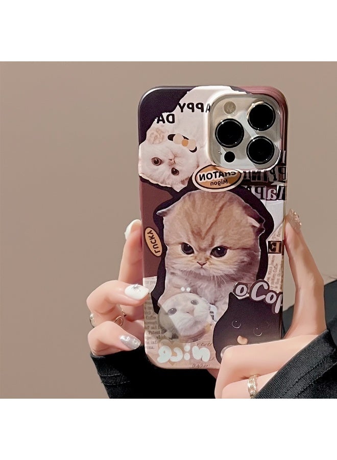 NIBEMINENT Cute And Playful Little Kitten Protective TPU Case Cover For iPhone 15 Pro Max - Image 1