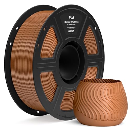ELEGOO PLA Filament 175mm Brown 1KG 3D Printer Filament Dimensional Accuracy 002mm 1kg Spool22lbs Fit Most FDM 3D Printers - Image 1