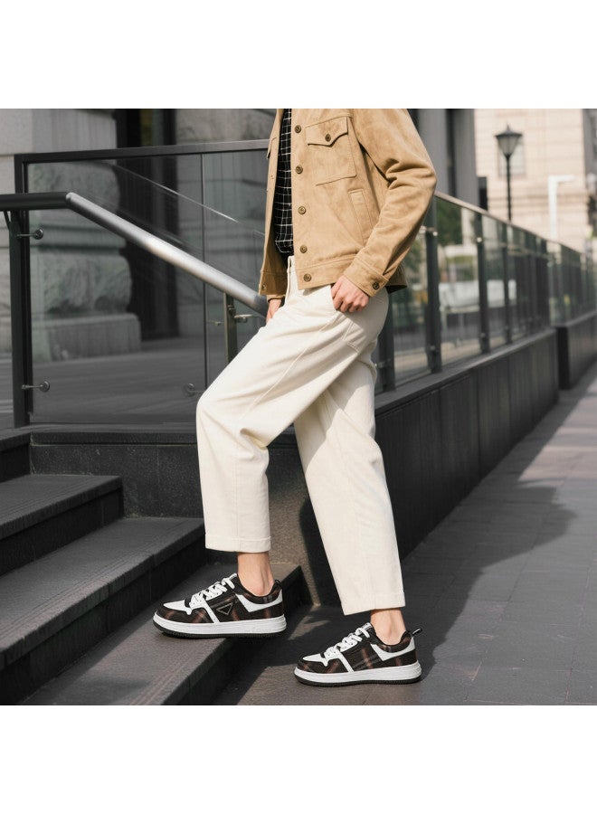 Cabbeen Winter New Retro Men's Casual Shoes Low-top Fashion Textured Versatile Trendy Skate Shoes Men's Shoes - Image 4
