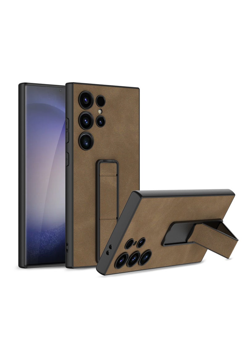 general Suitable for Samsung S24Ultra/S24Plus/S24 mobile phone case folding bracket anti-drop mobile phone case - Image 1