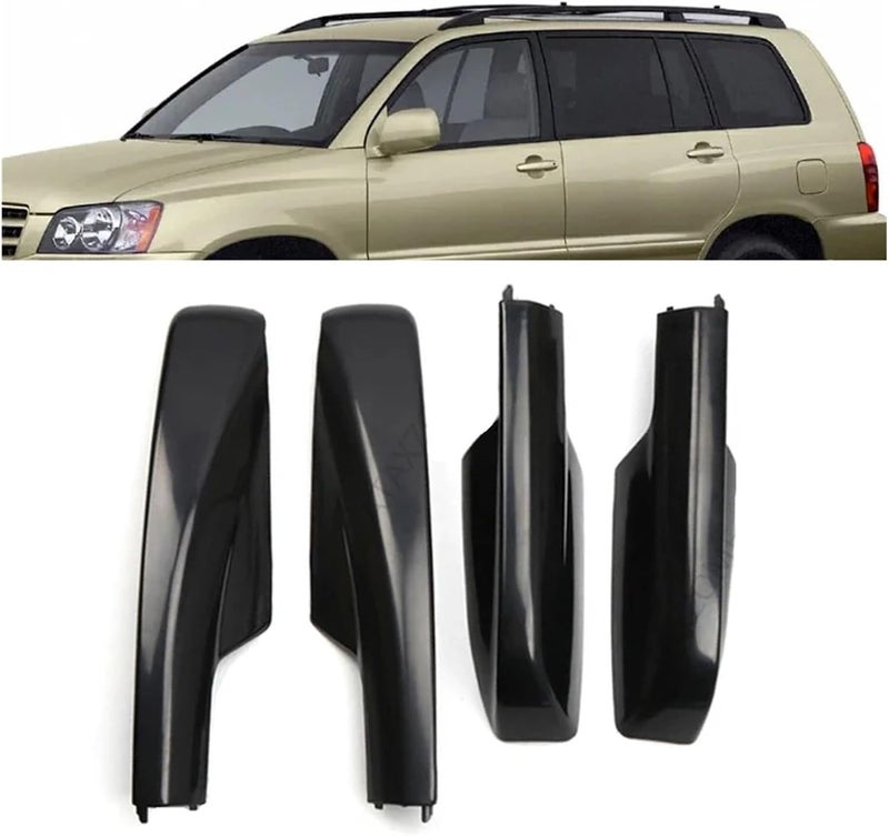 Black Car Styling Roof Rack Cover Compatible with Toyota Highlander 2001 2002 2003-2007 Center Bar Rail End Shell Replacement Accessories - Image 2